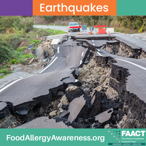 "Earthquakes" with picture of broken road