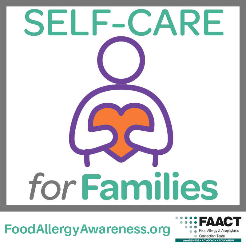 Self-Care for Families with person holding heart icon