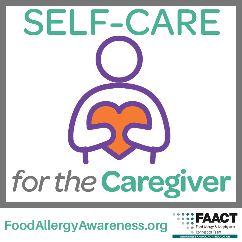 Self-Care for the Caregiver with person holding heart icon